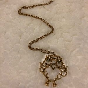 Gold Owl Pendant Necklace